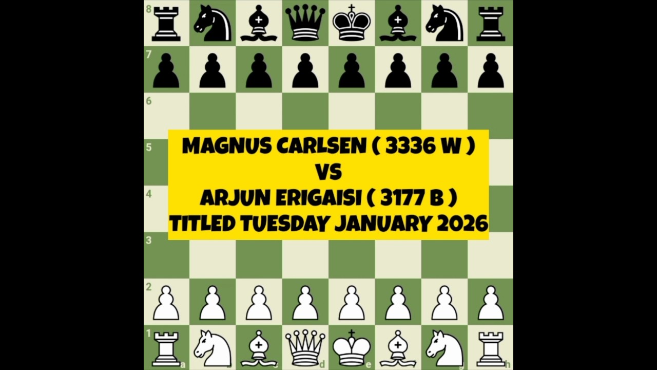 Magnus Carlsen vs Arjun Erigaisi  |  Titled Tuesday January 2026