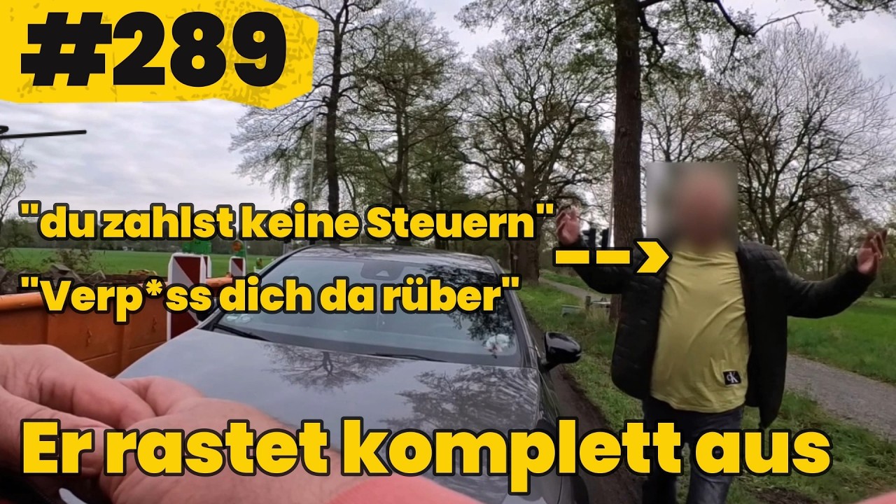 Mercedesfahrer rastet aus, Road rage wegen engem &uuml;berholen und kuscheln mit LKW - FDD - Folge #289