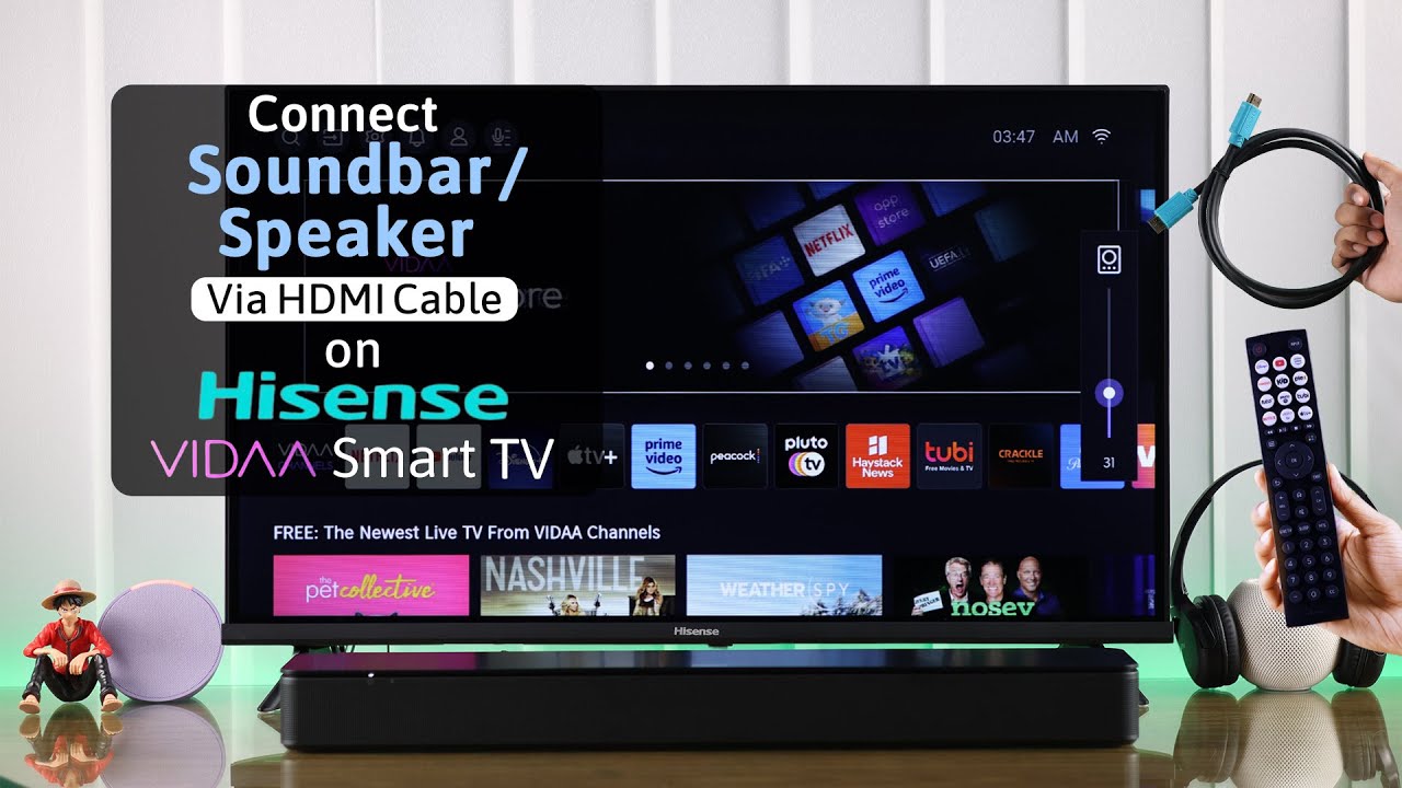 Connect Soundbar To Hisense Vidaa TV Using HDMI Cable! [How To]
