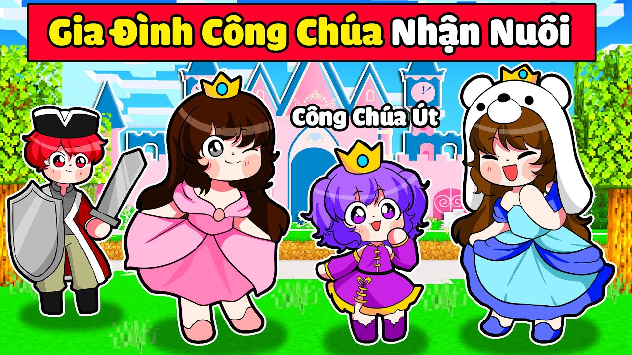 NABEE EM BÉ NGHÈO ĐƯỢC GIA ĐÌNH CÔNG CHÚA HOÀNG GIA TỐT BỤNG NHẬN NUÔI TRONG MINECRAFT 🥰👶