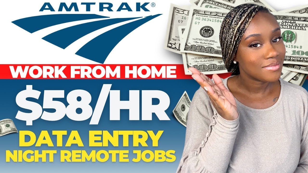 Заработок 2320 долларов в неделю на AMTRAK Удалённая работа | Ввод данных за ночь Удалённая работа
