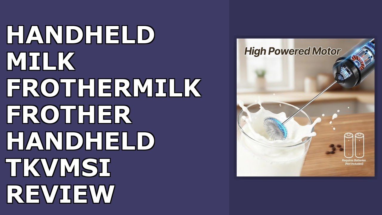 Handheld Milk Frother,Milk Frother Handheld with Cover, Battery-Operated Electric Foam Review