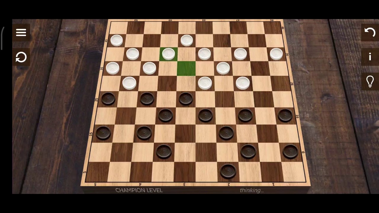 International Checkers - Gameplay #3 [Champion Level]