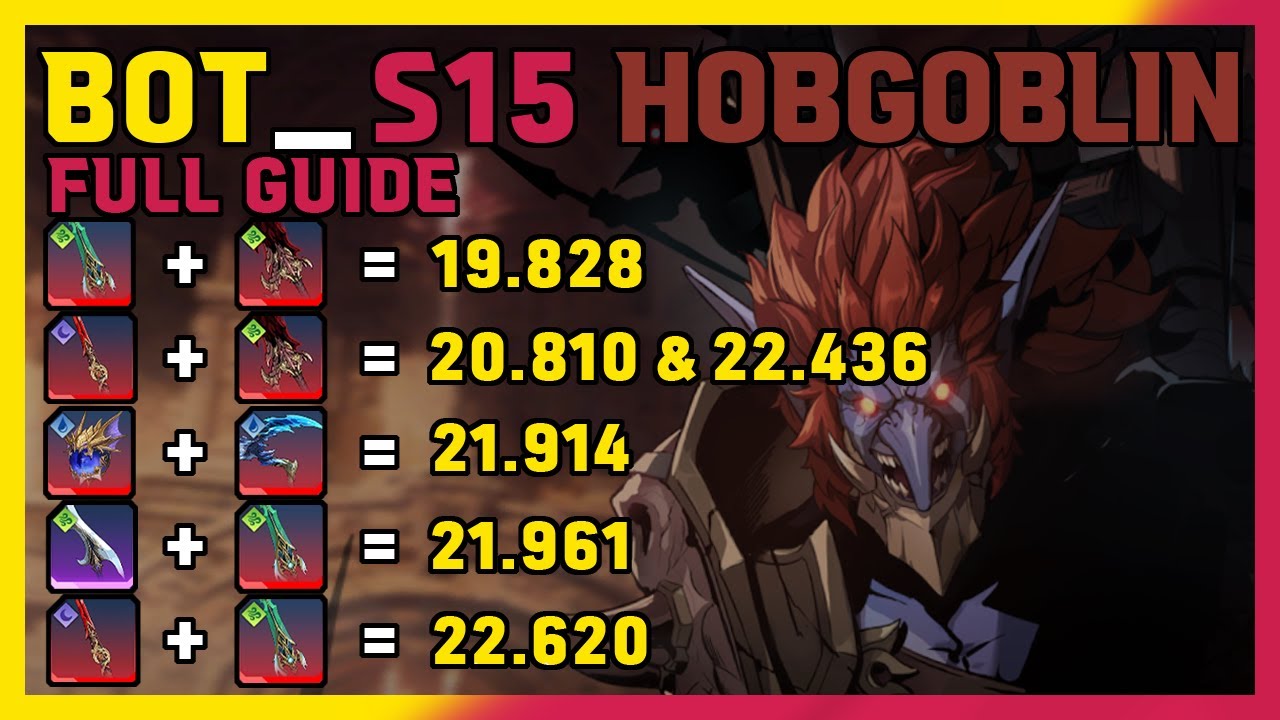 「시간의전장 S15」홉고블린 빌드 6종 완벽 공략「BATTLEFIELD OF TIME」 HOBGOBLIN 6 BUILDS FULL GUIDE  SLArise  나혼자만레벨업어라이즈