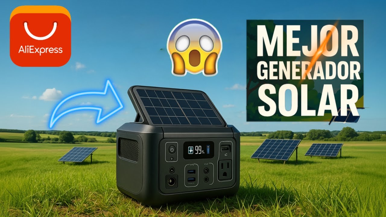 ✅ El Mejor Generador de Energia Solar Port&aacute;til para Exteriores 2026 | Generador Aliexpress 😱