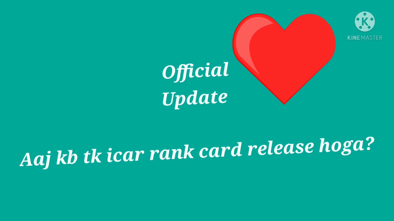 Icar rank card 2021 aa gya?! Kb aayega?! See here icar official info.