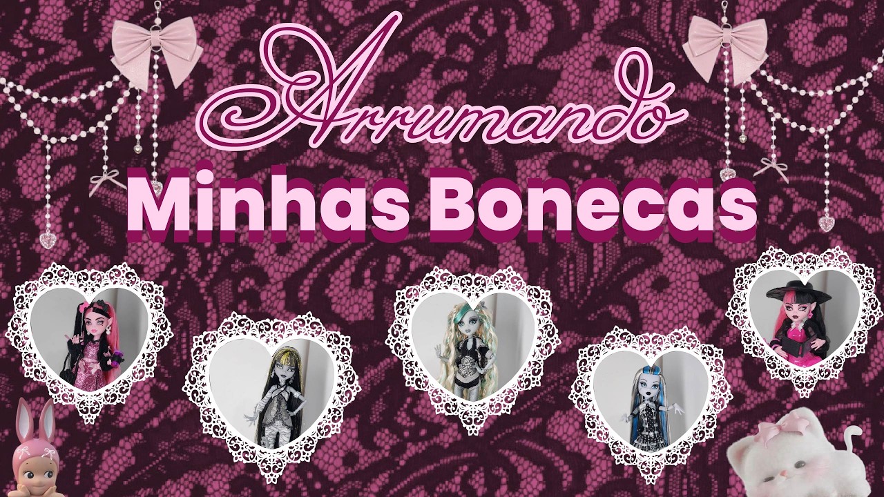 ARRUMANDO minhas Monster High 💀✨ | organização + como eu lavo o cabelo delas 🖤
