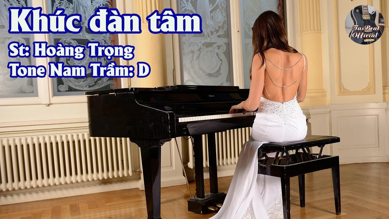 Karaoke Khúc Đàn Tâm Tone Nam Trầm | TAS BEAT