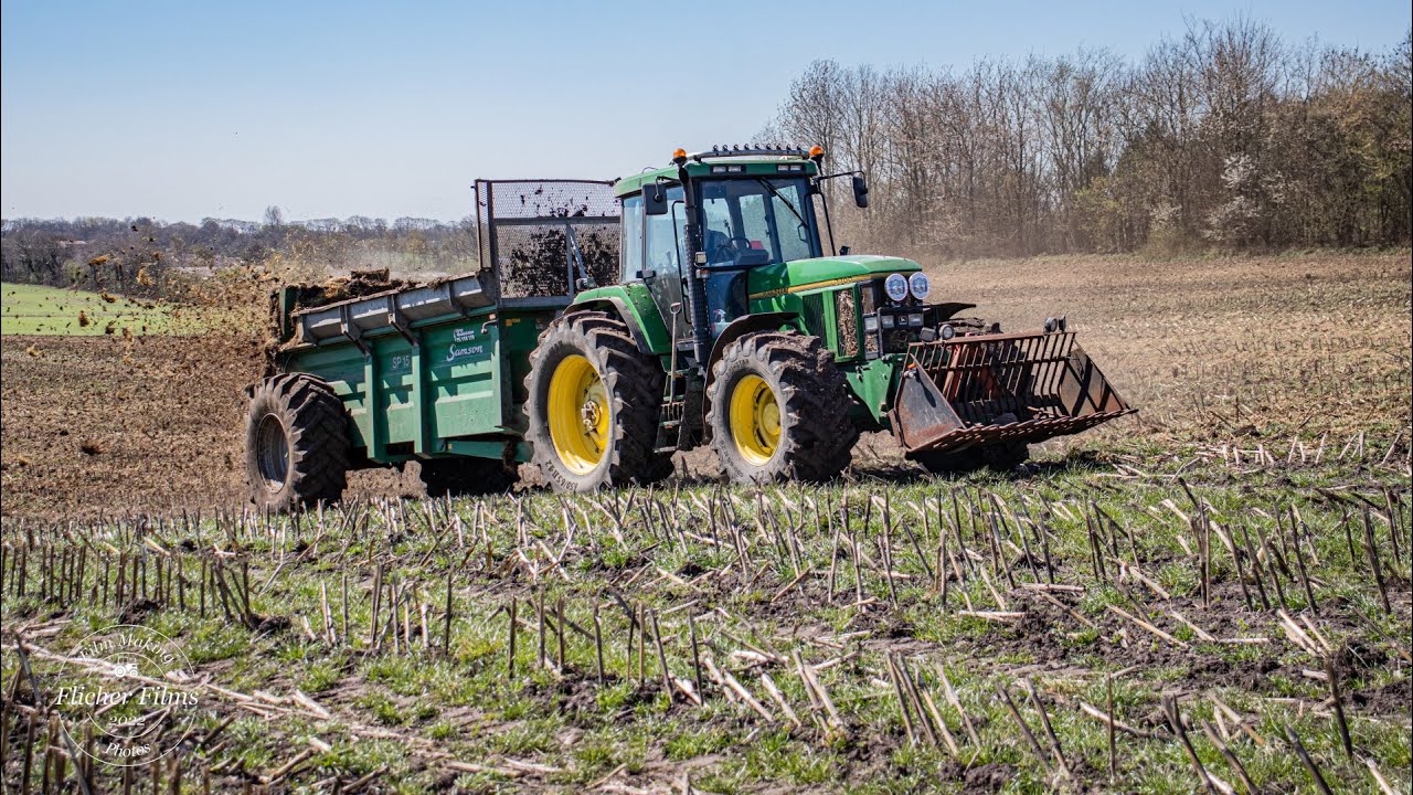 [4K] John Deere 7700 And Samson SP 15 - Solid Manure - Damgaard