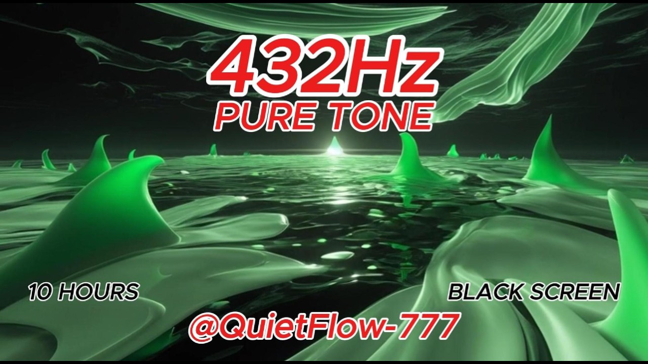 432Hz Pure Tone 🌿 Natural Frequency for Deep Relaxation (10 Hours) | Black Screen | No Mid-Roll Ads