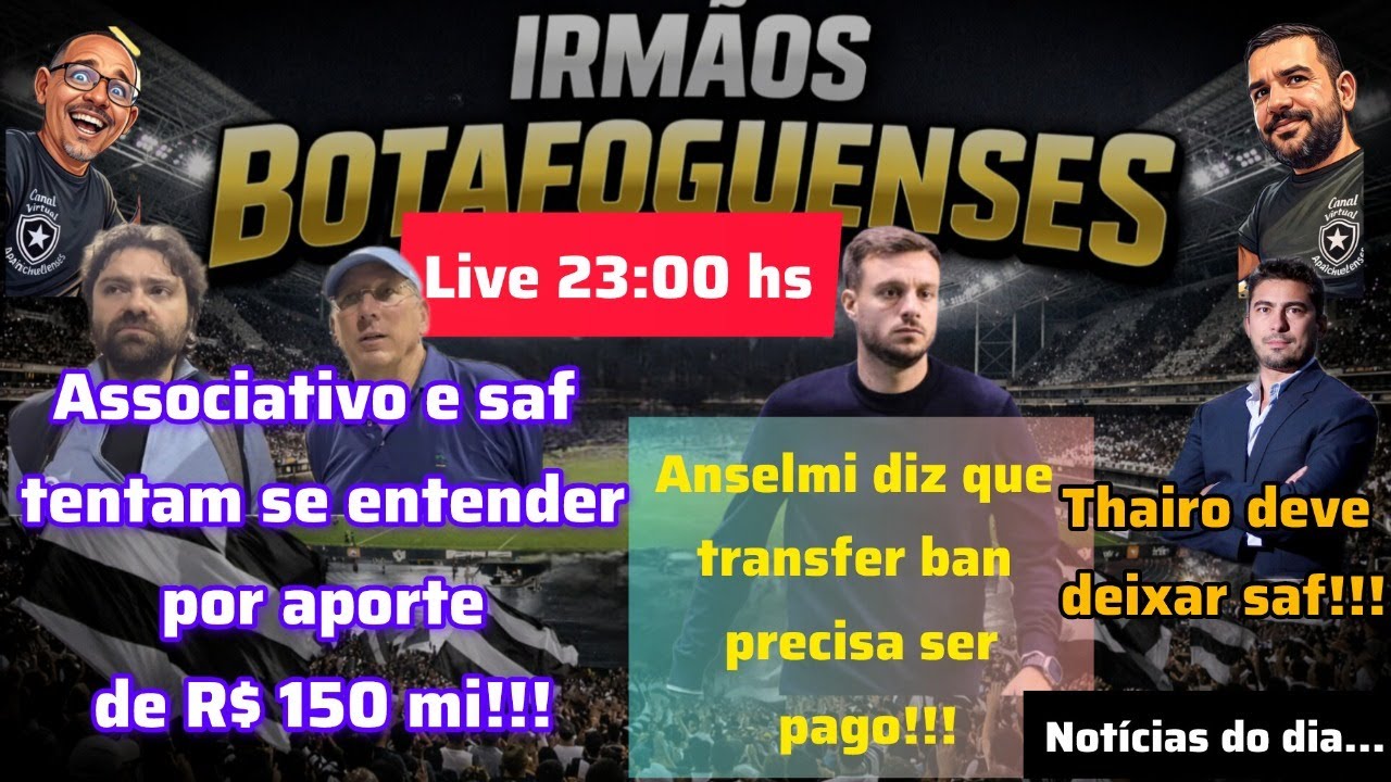 Aporte de R$ 150 milhões até quinta-feira?/Anselmi diz que transfer ban precisa ser pago...