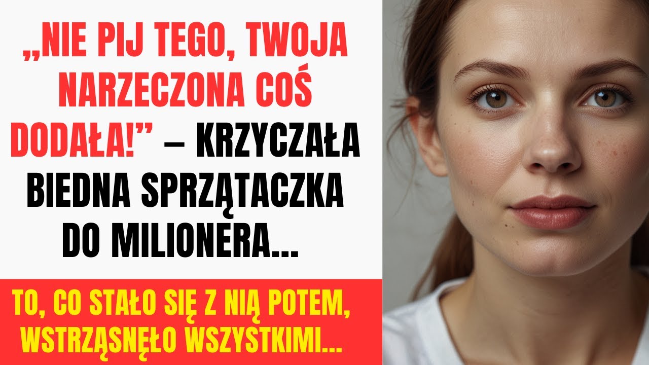 „Nie pij tego, twoja narzeczona coś dosypała!” — krzyczała sprzątaczka do milionera…