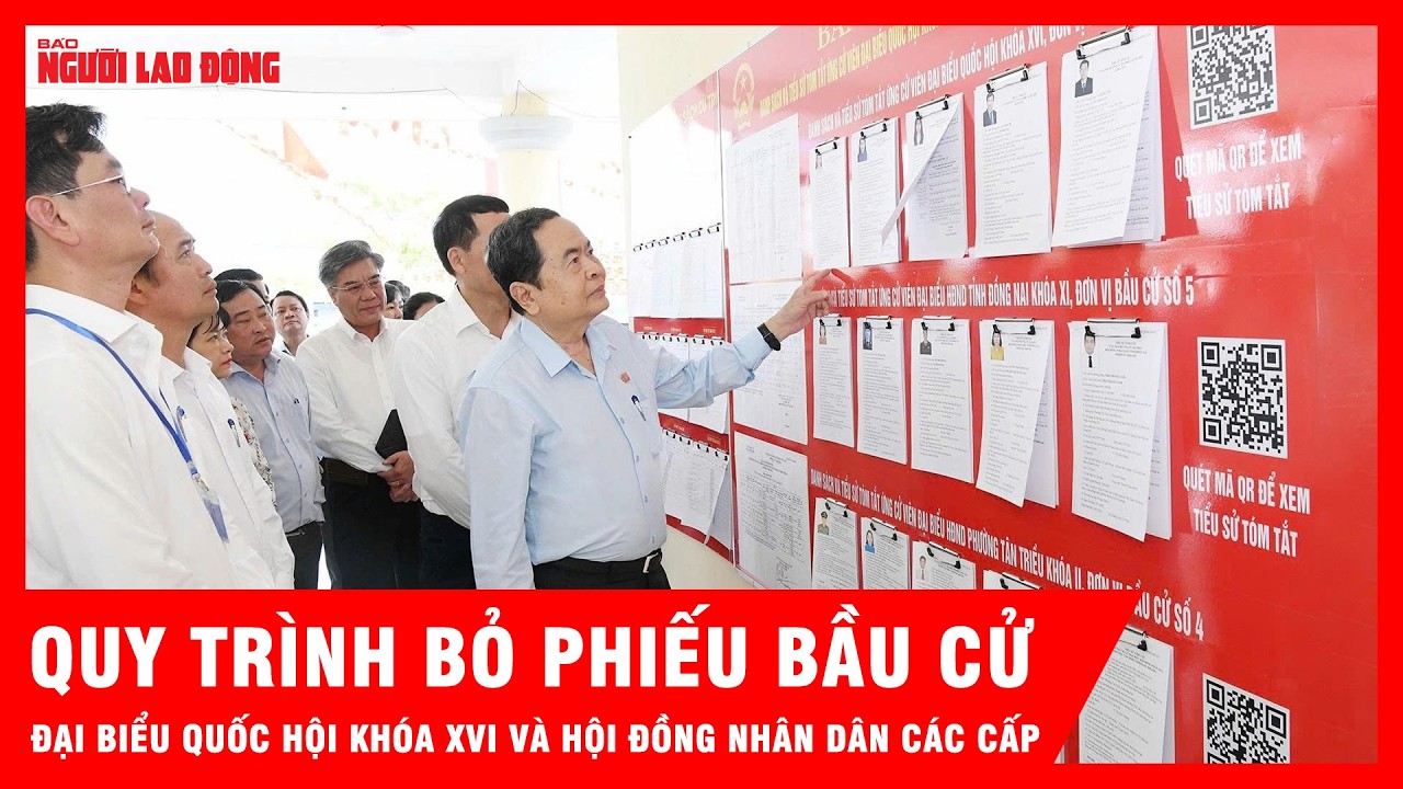 Quy trình bỏ phiếu bầu cử đại biểu Quốc hội khóa XVI và Hội đồng nhân dân các cấp  | Tin tức