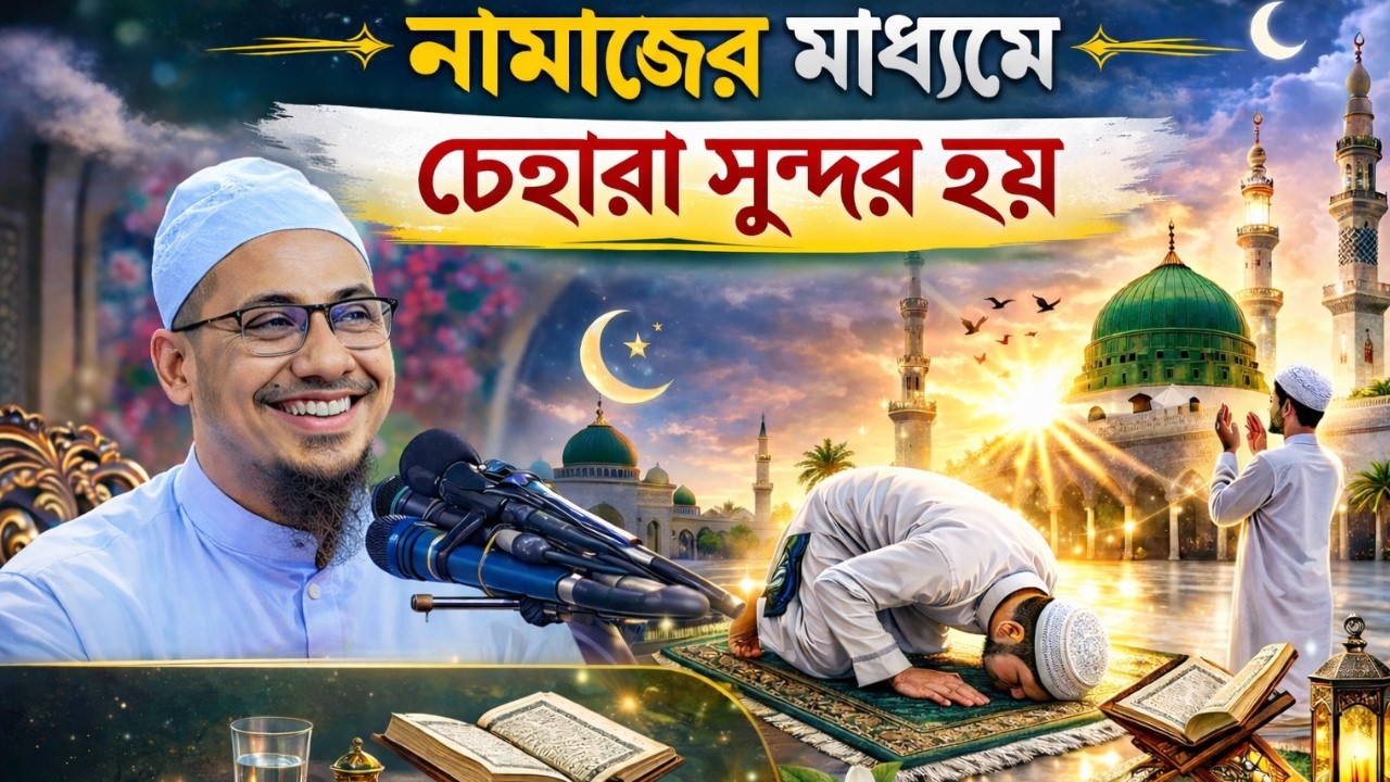 নামাজের মাধ্যমে চেহারা সুন্দর হয় The face becomes beautiful through prayer. #islamicvideo