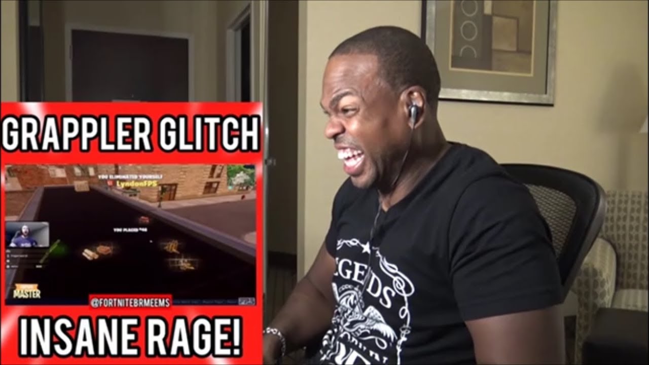 FORTNITE - Grappler Glitch Insane Rage - REACTION!!!