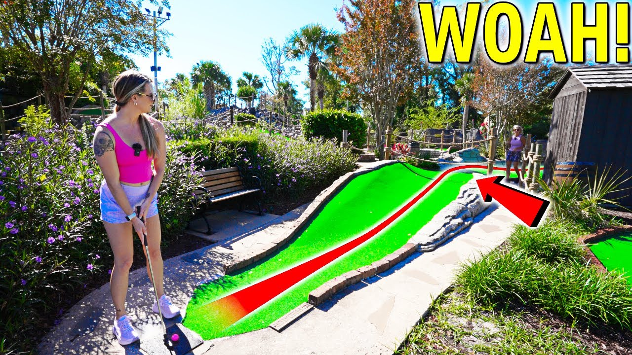 We Have an Epic Mini Golf Match at Jurassic Golf! (Mom's Here Too!)