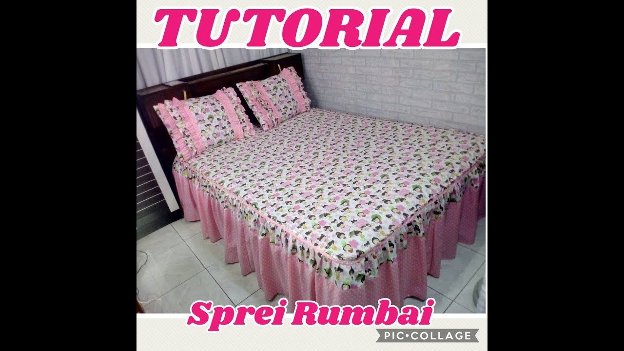 TUTORIAL - Cara menjahit Sprei Rumbai atau Rempel ala Zigmarie Homeset #spreirempel #sprei rumbai