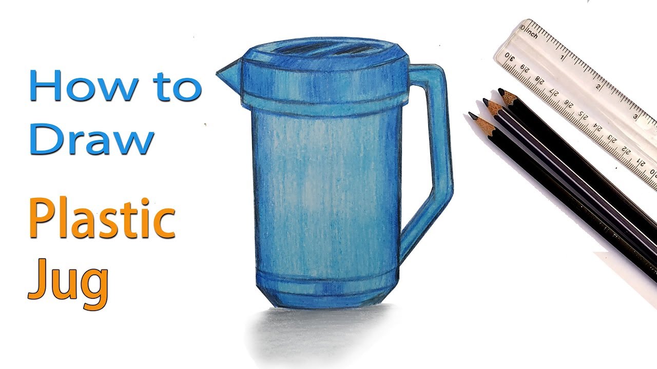 How to Draw Water Jug Step by Step (Very Easy)