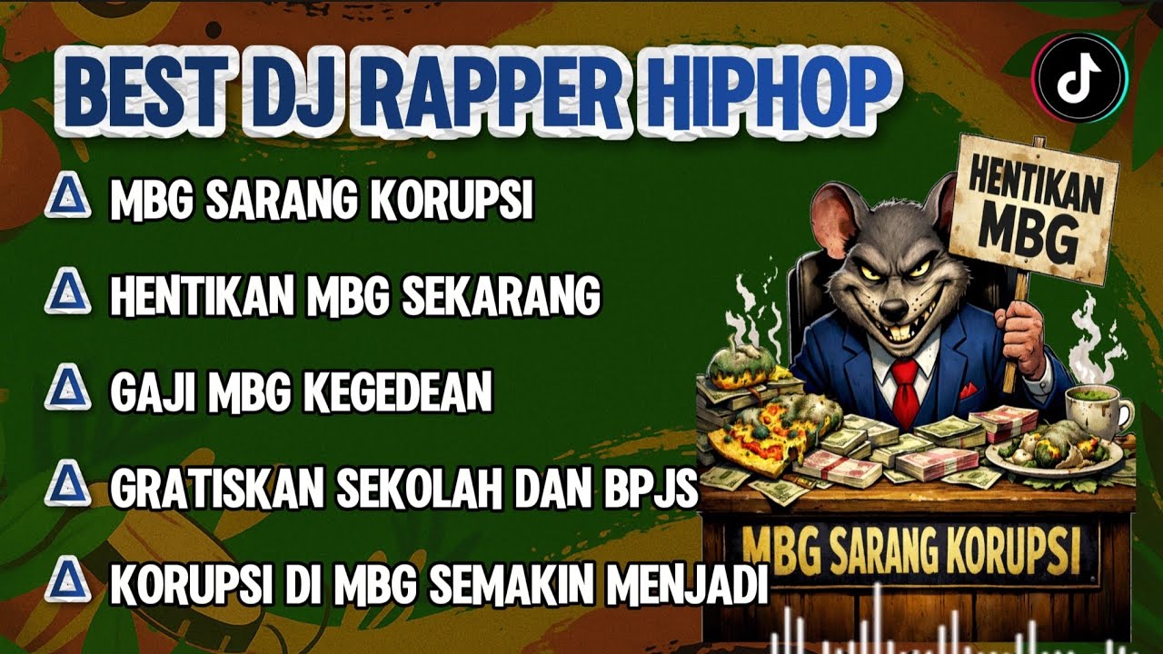 MBG SARANG KORUPSI || BEST DJ RAPPER HIPHOP || HENTIKAN MBG SEKARANG || GAJI MBG KEGEDEAN #djhiphop 