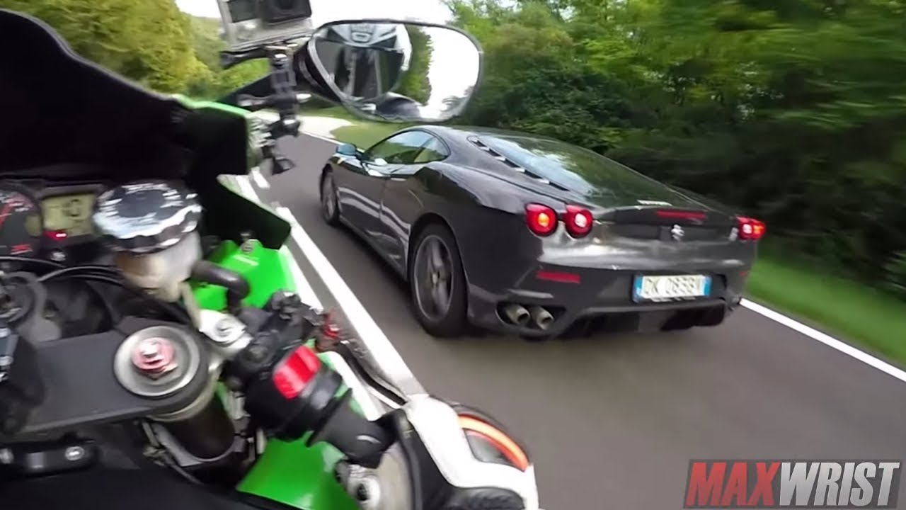 Raw Street Race Ferrari F430 vs GSXR1000 Italy