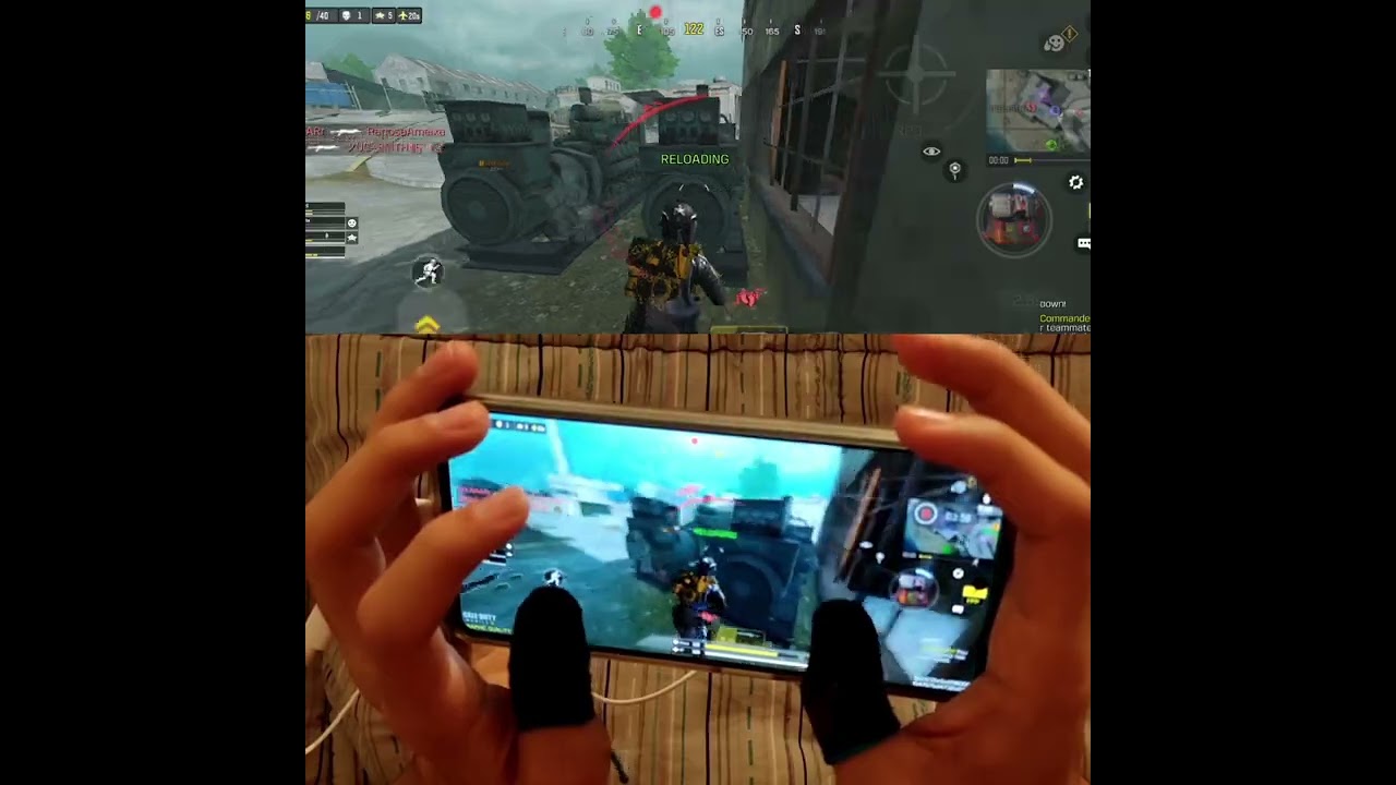 1 vs 2 Shotgun 🥶 | CODM 5 Fingers + Gyroscope Handcam #shorts