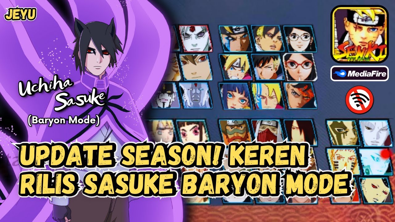 Update‼️ NarSen Mod Terbaru S10 By VayDra! Keren Rilis Sasuke Baryon Mode - Naruto Senki
