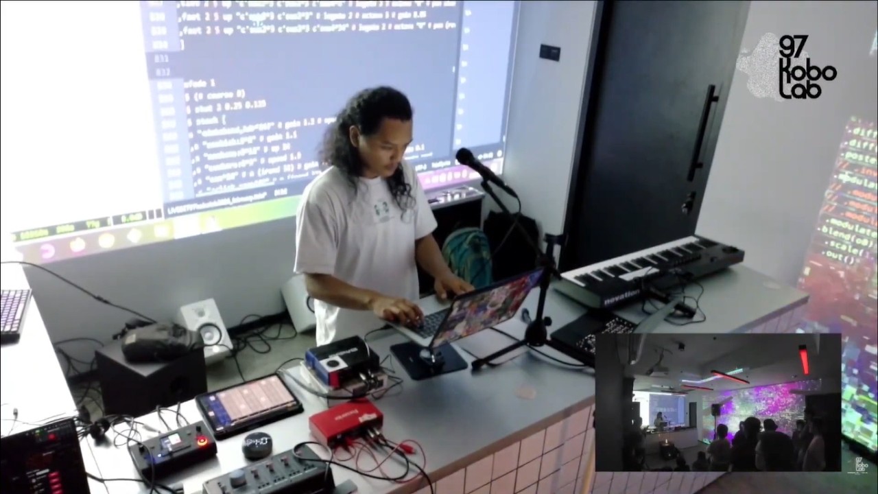 Rangga Purnama Aji Live Coding A/V set at Algorapture 2026 Performing 