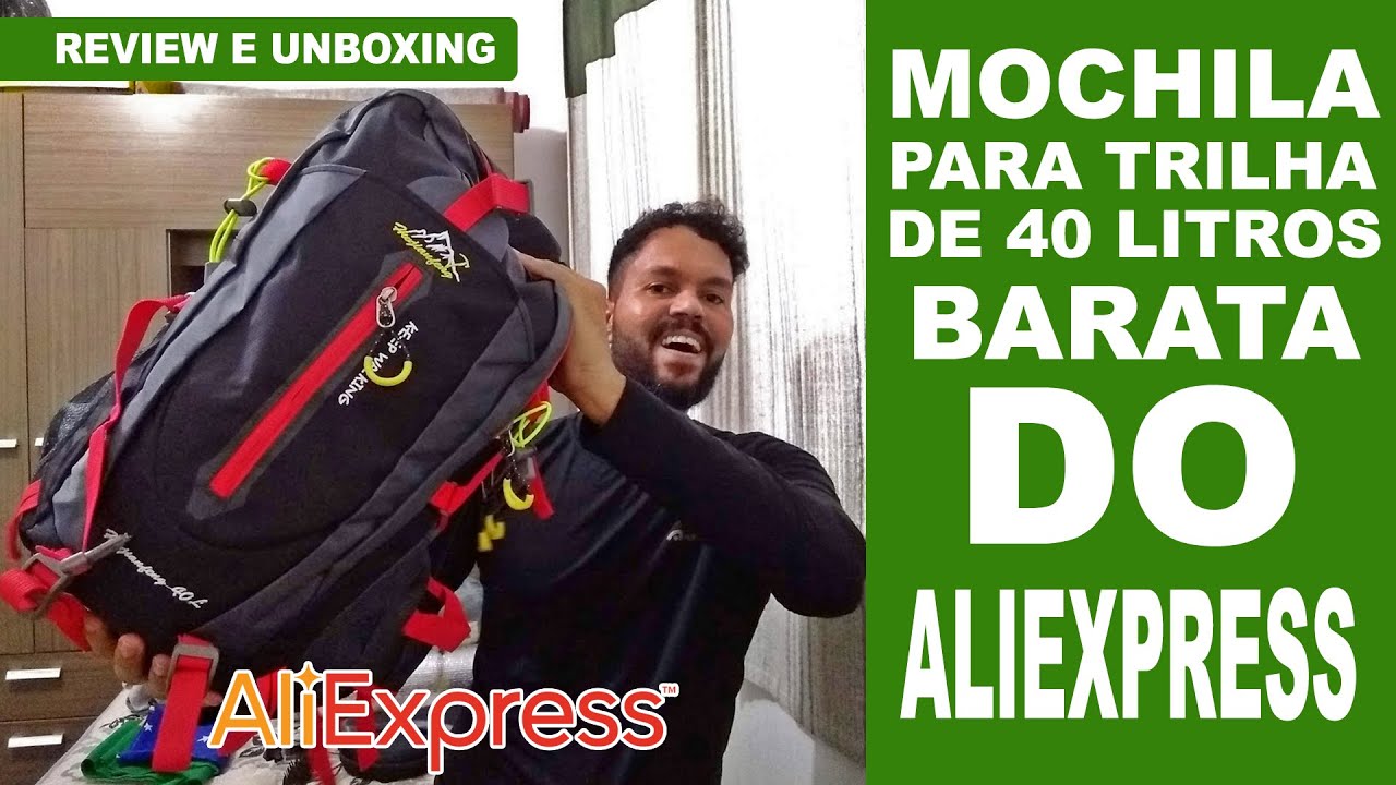 Mochila 40L de Trilha do Aliexpress Muito Barata! Será Que é Boa? Análise, Unboxing e Review.