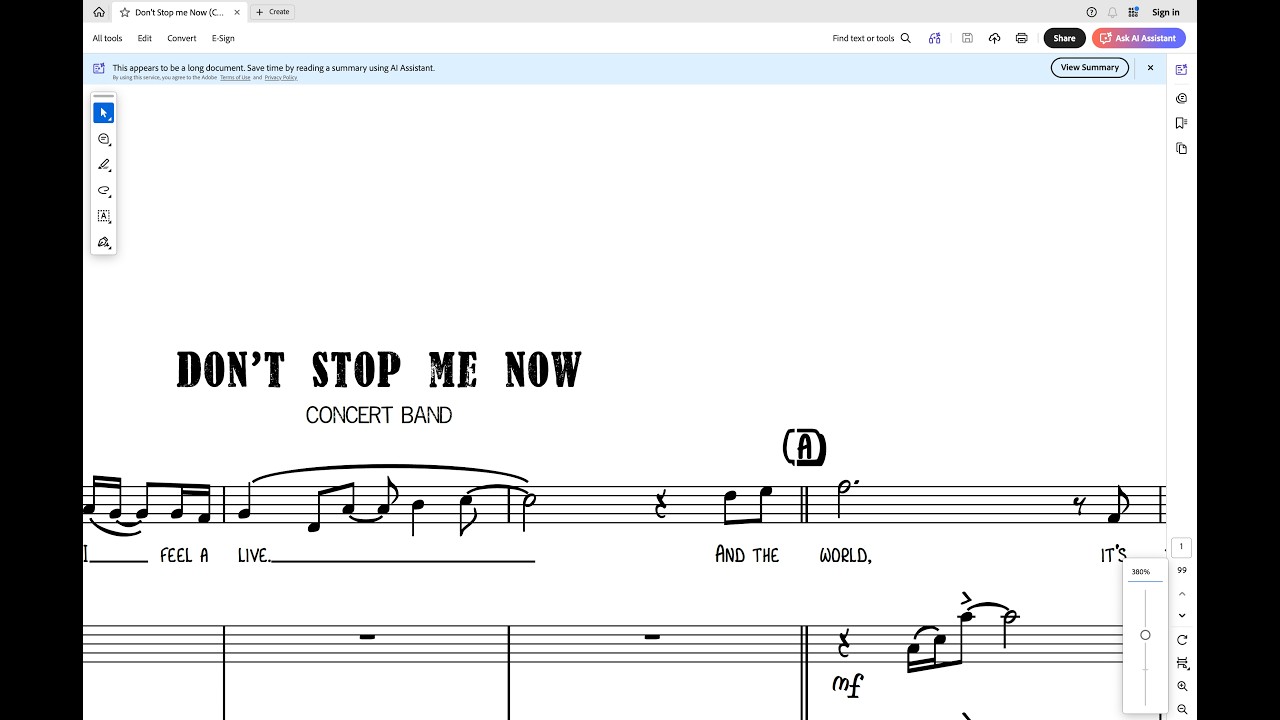 Don't Stop Me Now for Vocal and Concert Band or Big Band