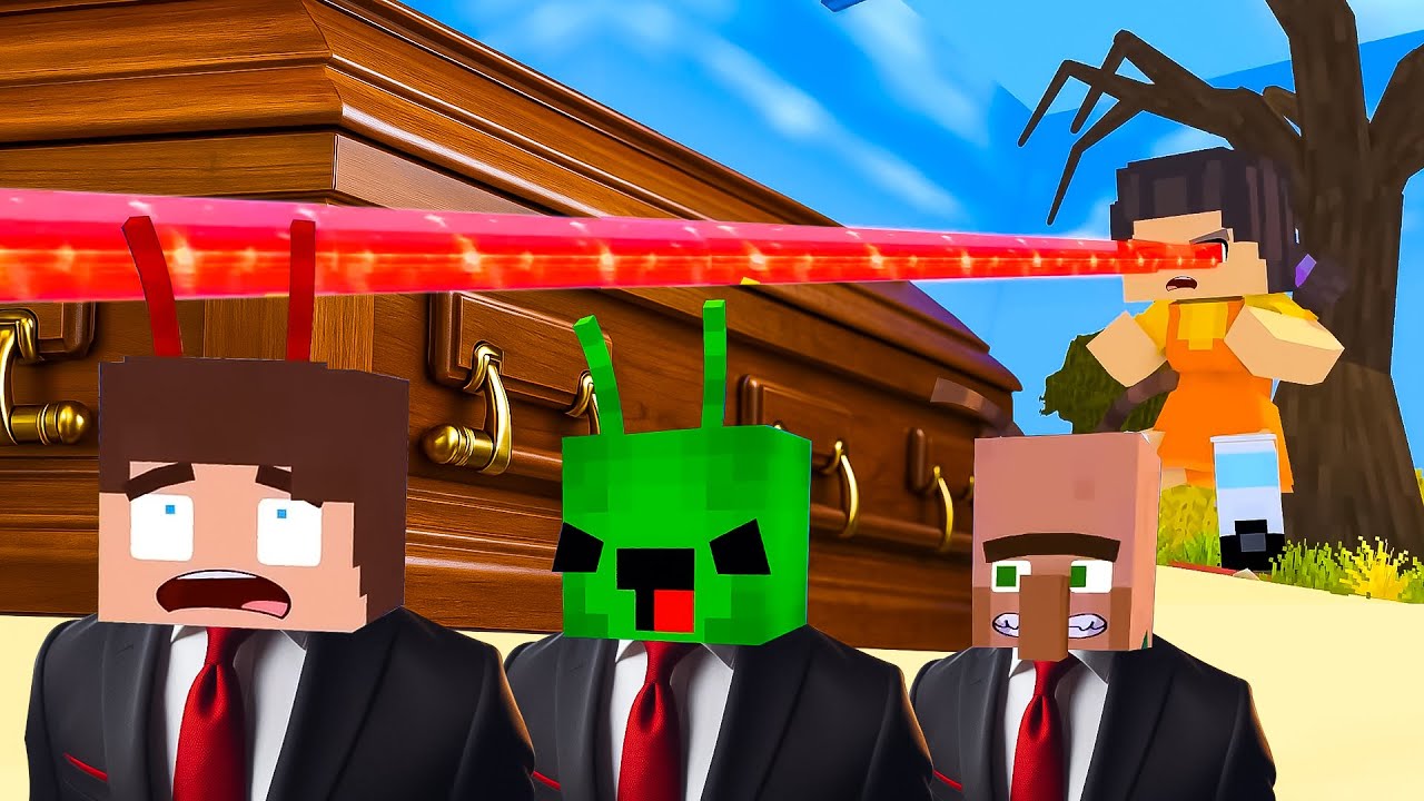JJ and Mikey ANT vs SQUID GAME in Maizen Minecraft | Coffin Dance Song (COVER)