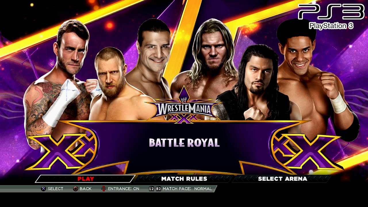 WWE 2K15 - DanielBryan'11,RomanReigns,AlbertoDelRio'11,Jericho'02,CMPunk,DarrenYoung - Battle Royal