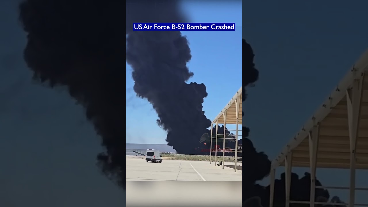 US B-52 Stratofortress Crashes After Takeoff at Edwards Air Force Base!!
