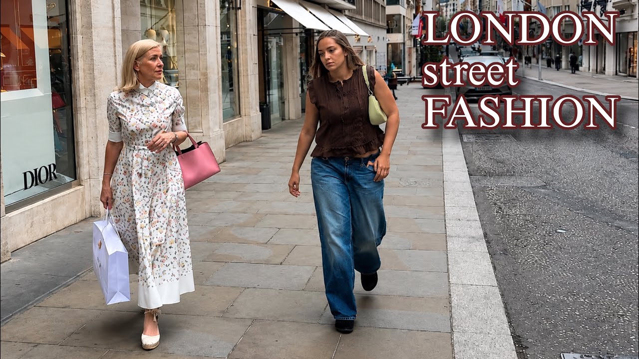 Wiosenna moda uliczna w LondynieTrendy w modzie damskiej
