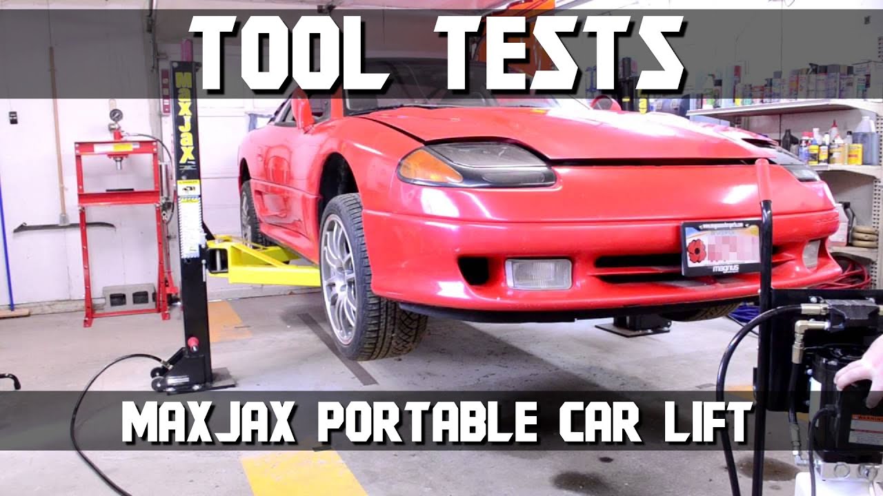A MaxJax Portable Car Lift in Action