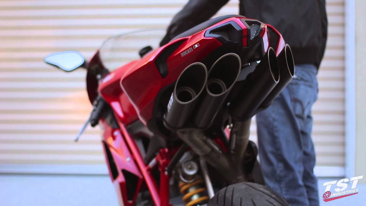 Extended Raw Sound Clip : Ducati 848 1098 1198 Toce Exhaust video by TST Industries