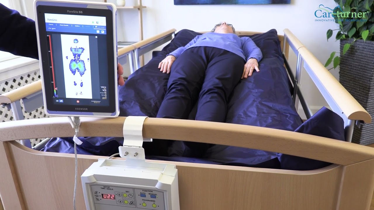 Pressure mapping of Careturner when enveloping the patient (hug).