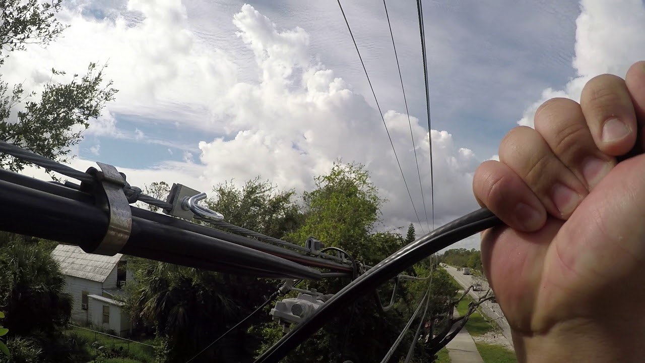 Cable Guy pulling 200ft + drop with RG11 in Florida