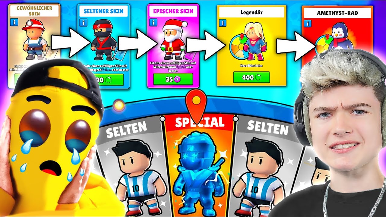 Mit JEDEM SIEG wird das GLÜCKSRAD BESSER...😨 (1 vs 1) in Stumble Guys