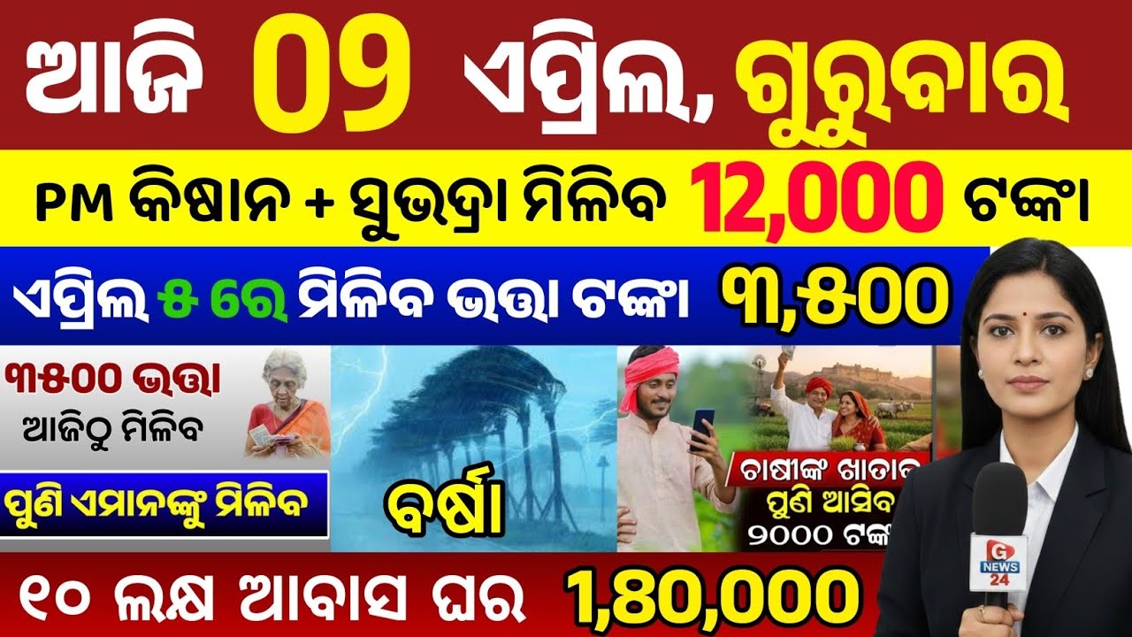 today's odia news/ 02 April/odisha news today/pm kisan yojana/subhadra yojana/odisha news/news