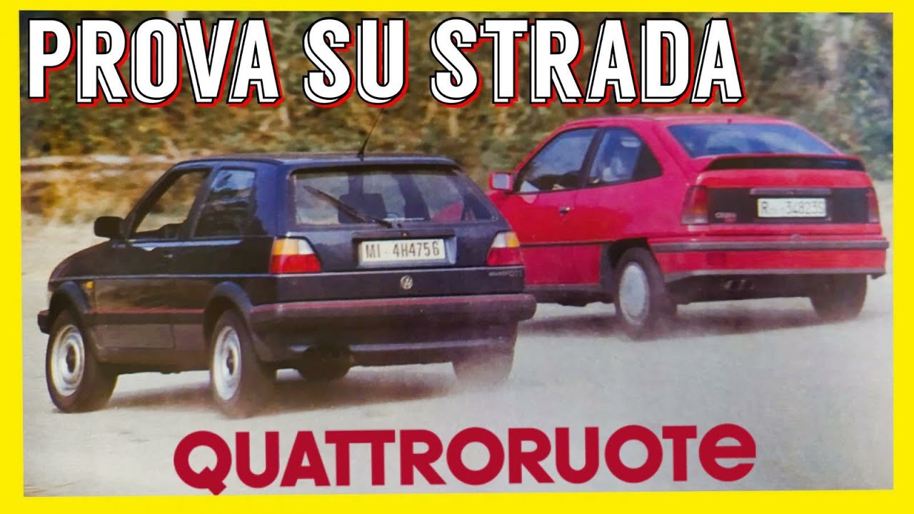 11/1988: GOLF GTi 16v vs. OPEL KADETT GSi 16v (QUATTRORUOTE, prova su strada)