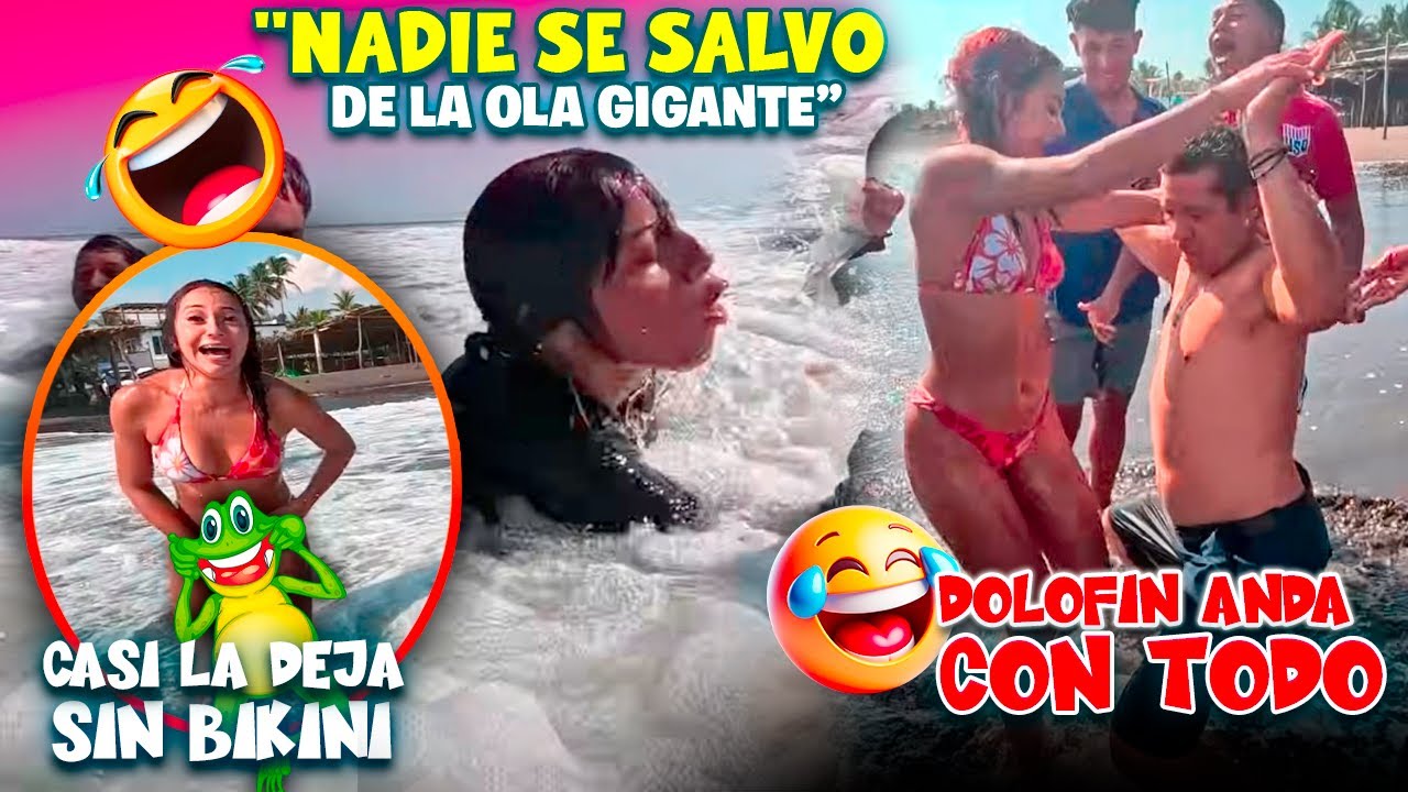 NO PARÁBAMOS DE REÍR hasta que llegó la OLA GIGANTE y nos ARRASTRÓ a TODOS!