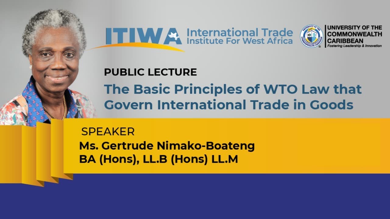 WTO Law Governing International Trade in Goods | UCC Public Lecture