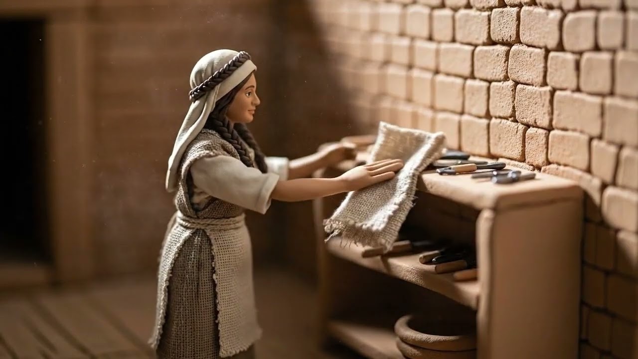 Satisfying Miniature ASMR Tabernacle Courtyard From the Time of Exodus — Linen and Wind