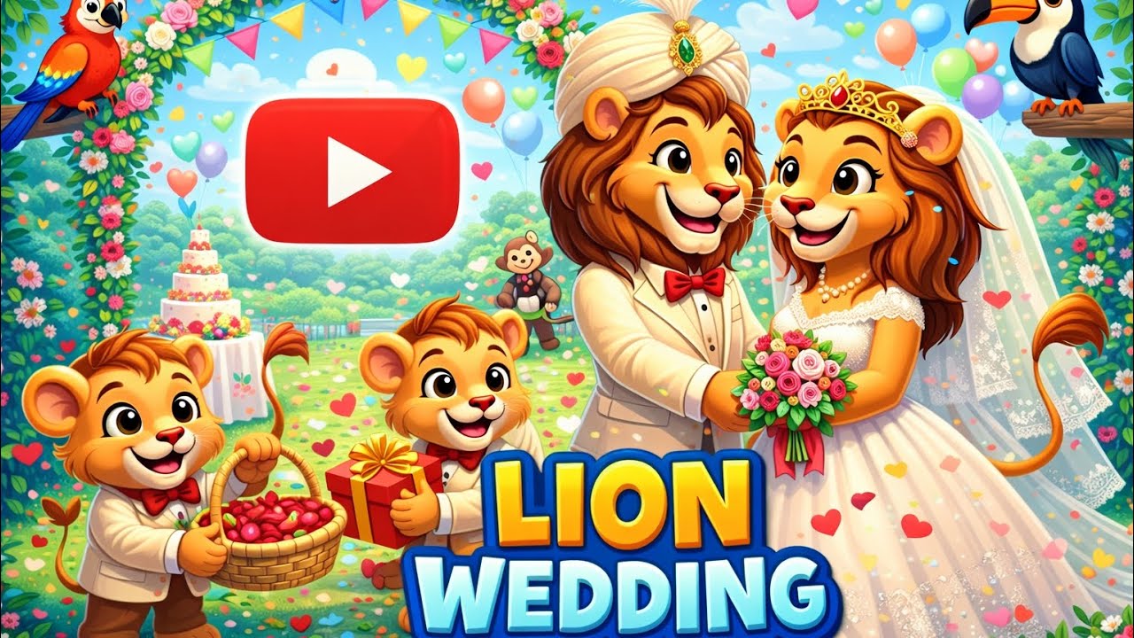 शेर राजा की शादी आई| बच्चों के लिए एक पोयम हिंदी| kids poem lion 