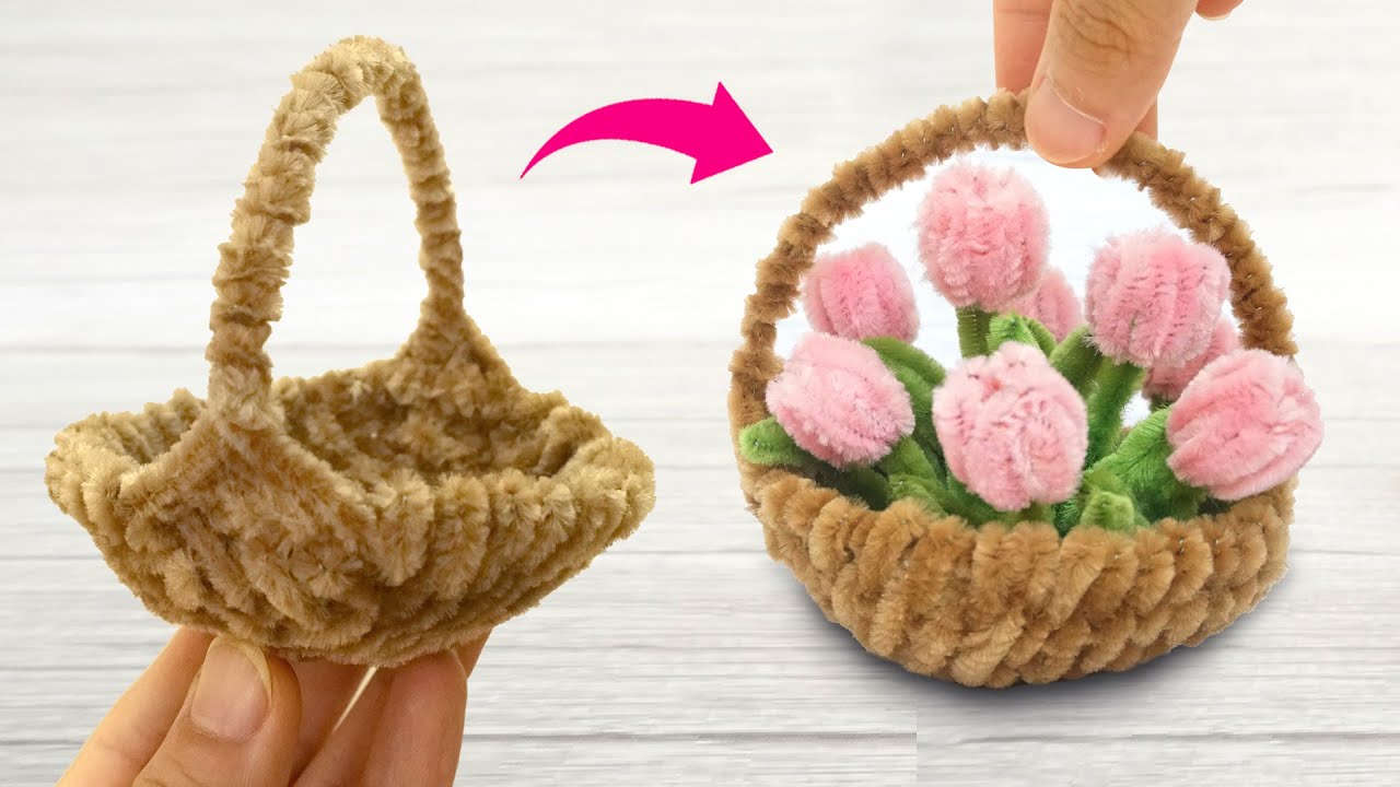 Pipe Cleaner Basket step by step  Part 2 | Easy Pipe Cleaner Craft Tutorial
