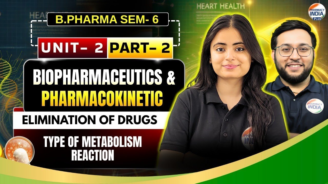 Types Of Metabolic Reaction | Elimination | Part - 2 | Unit -2 | Sem - 6 | B.Pharm 