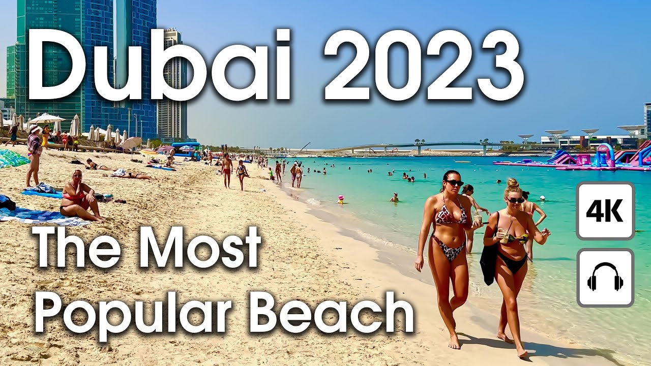 Dubai 🇦🇪 The Most Popular Beach, The Beach , JBR  [ 4K ] Walking Tour