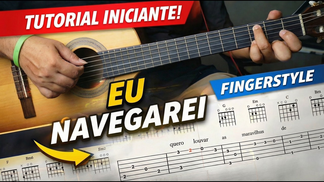FINGERSTYLE SIMPLIFICADO | Eu Navegarei | Tutorial Violão