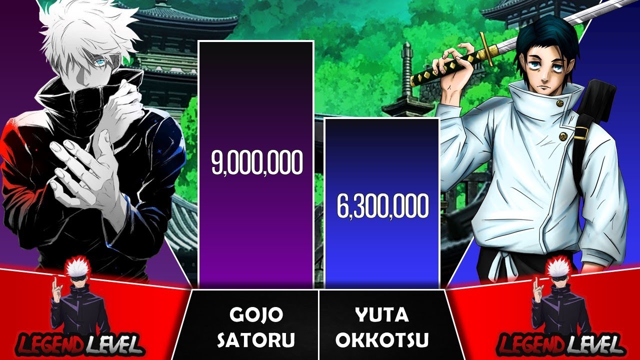 GOJO SATORU VS YUTA OKKOTSU Power Levels I Jujutsu Kaisen Power Scale I Sekai Power Scale