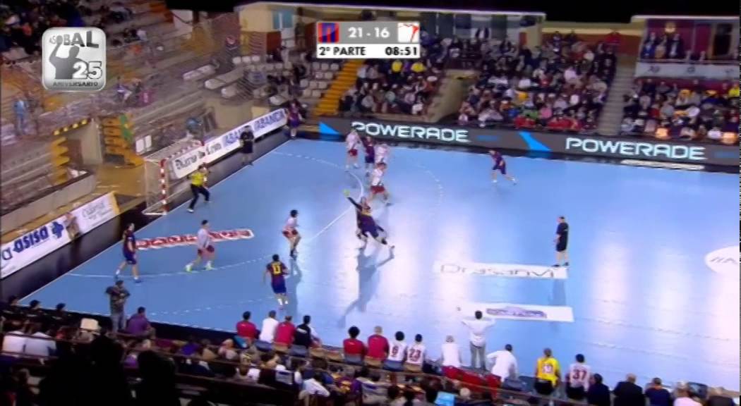 XXV Copa ASOBAL: 2&ordf; Semifinal: F.C. Barcelona - NaturHouse La Rioja 35 - 25